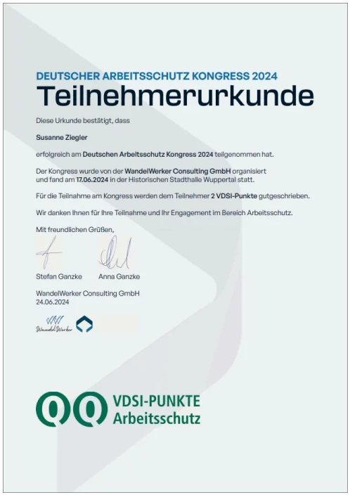 Meine Qualifikationen und Teilnahmebescheinigungen
